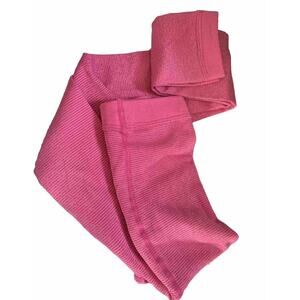 Girls Pink Metallic Striped Leggings Long Glitter Casual Pants Size 12/14